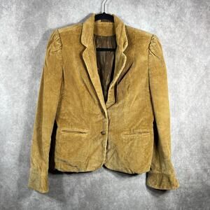 Vintage Sears Bazaar Blazer Jacket Womens Size 15 Brown Corduroy One-Button 80s‎